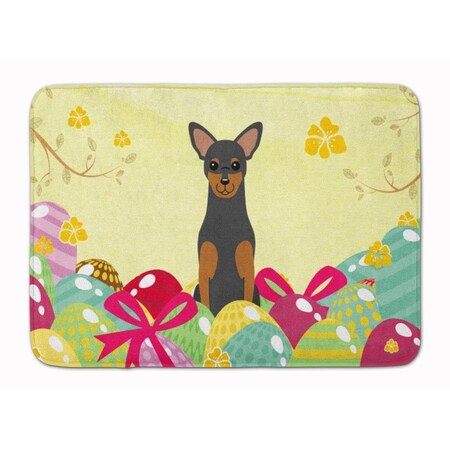 Carolines Treasures Easter Eggs Manchester Terrier Machine Washable Memory Foam Mat BB6028RUG